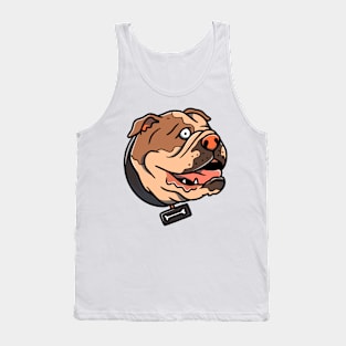 Hand drawn Cute bulldog illustration Tank Top